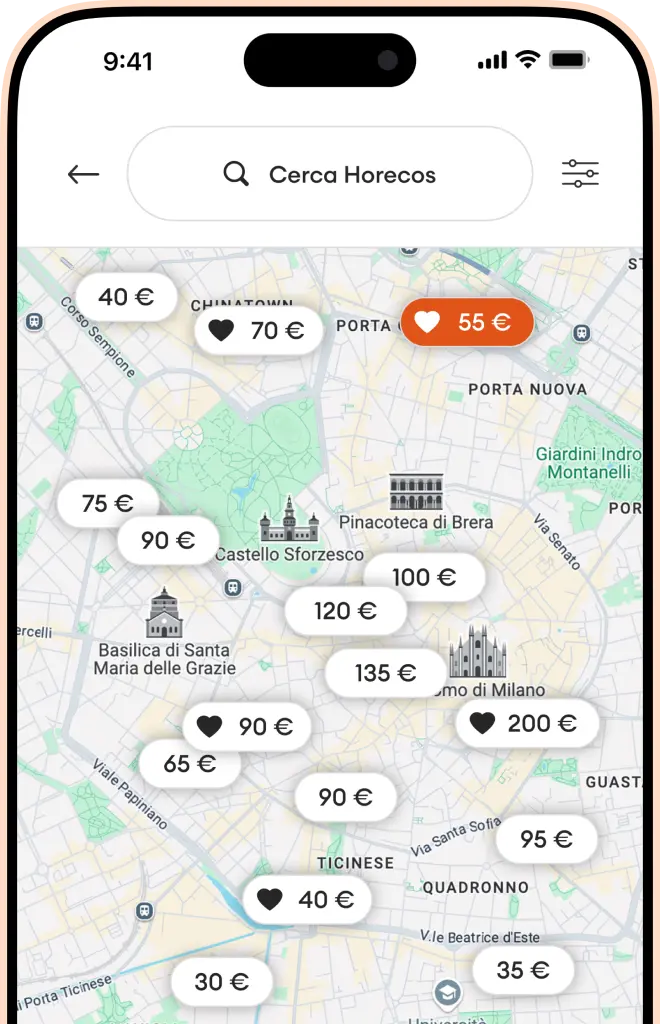 Anteprima illustrativa della ricerca sulla mappa di Horecos.